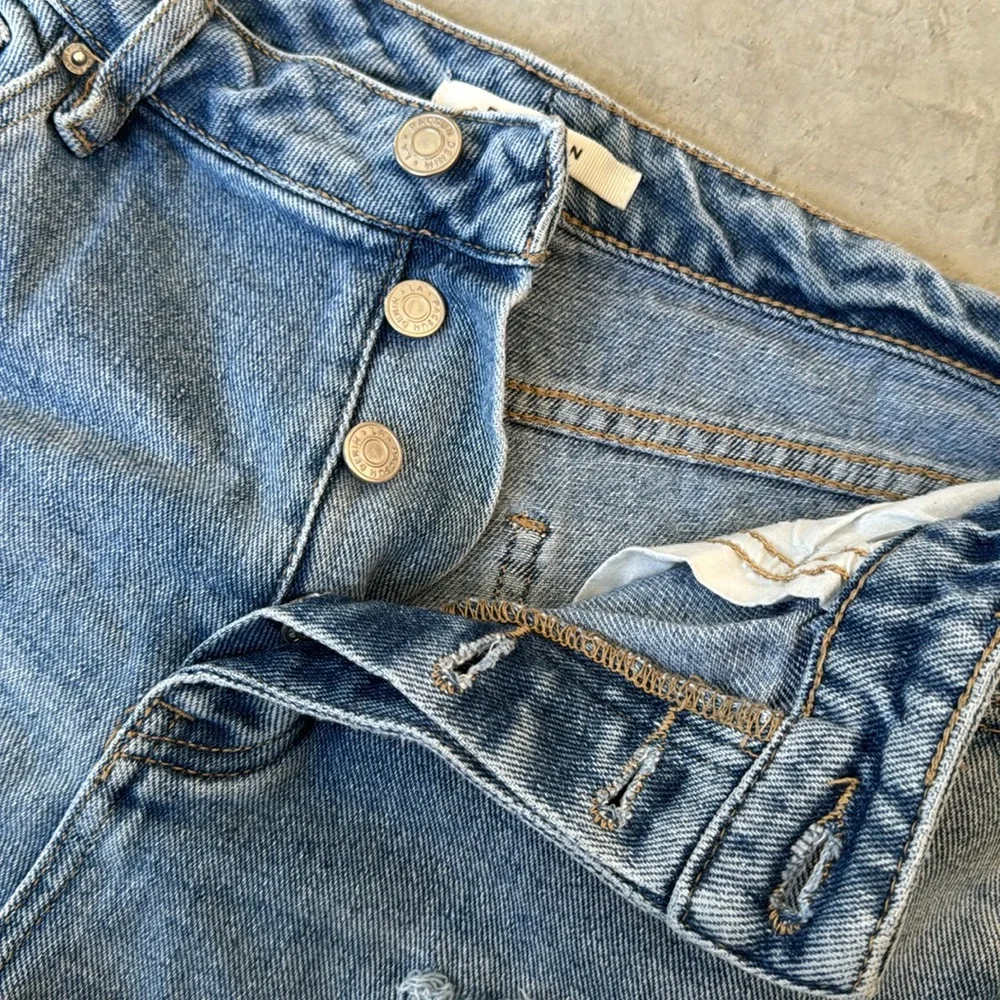 Pacsun High Rise Mom Cutoff Distressed Jean Shorts Size 27